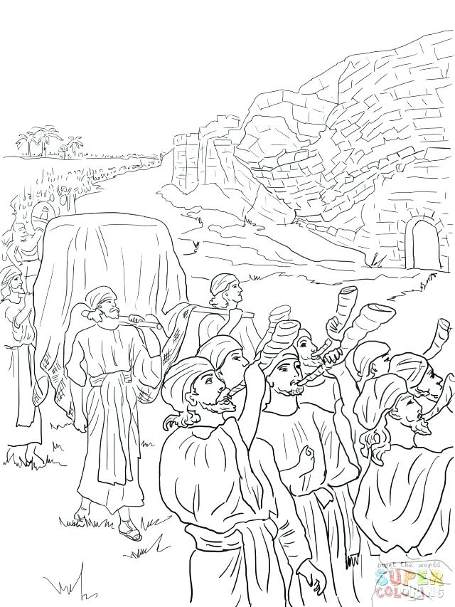 640x853 Coloring Page 9 Joshua Battle Jericho Coloring Pages