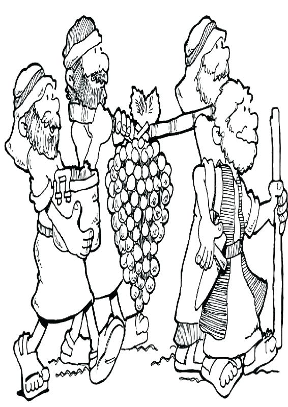 566x800 Joshua And Caleb Coloring Pages Vanda