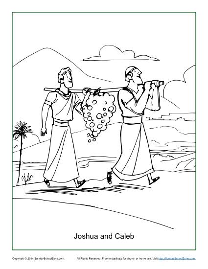 425x550 Joshua And Caleb Coloring Page