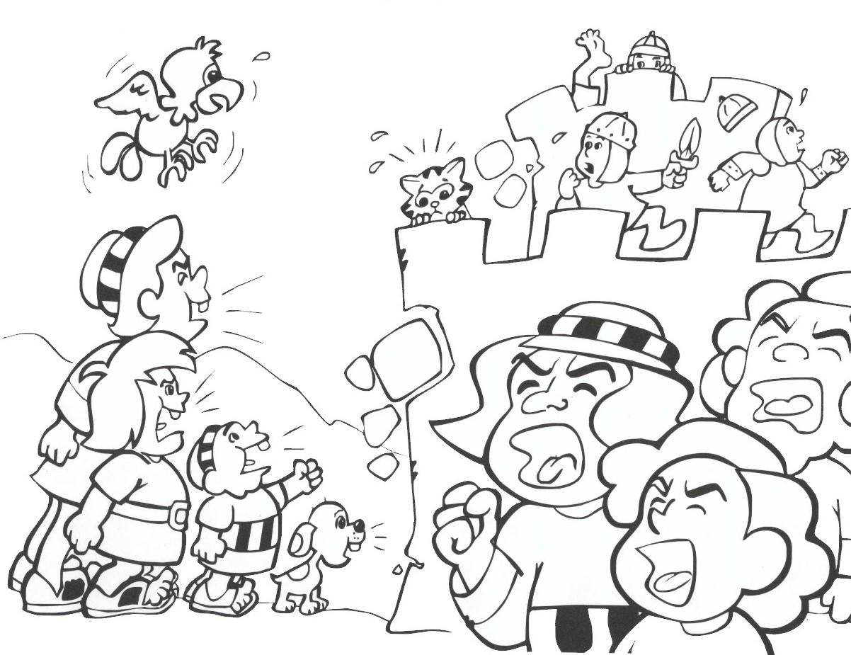 1202x925 Joshua And Jericho Coloring Pages The Story Lesson 7