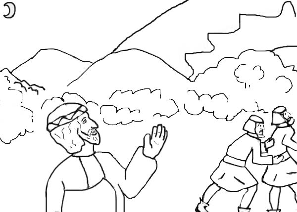 600x429 The Day The Sun Stood Still. Joshua Coloring Page Vbs