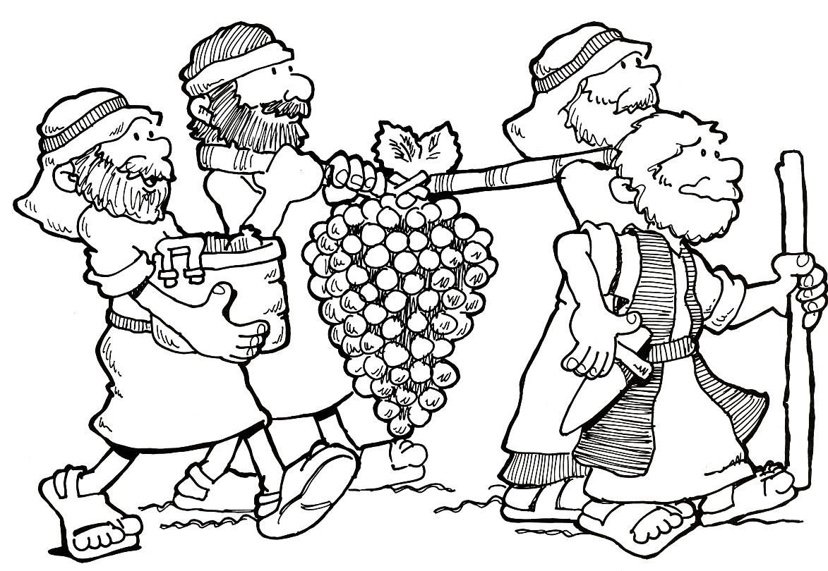 1173x810 Coloring Sheets For The Story Of Joshua And Caleb 4 Coloring