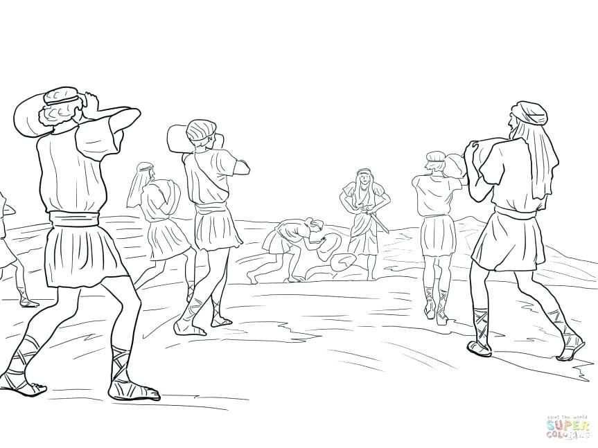 863x647 Joshua And Jericho Coloring Pages