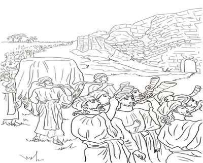 400x322 Wall Of Jericho Coloring Page