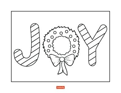 396x306 Joy Christmas Coloring Pages