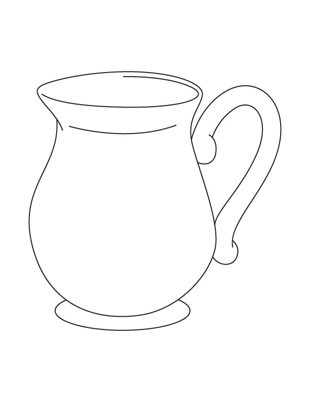 612x792 Jug Coloring Pages