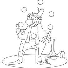 220x220 Juggling Clown Coloring Pages
