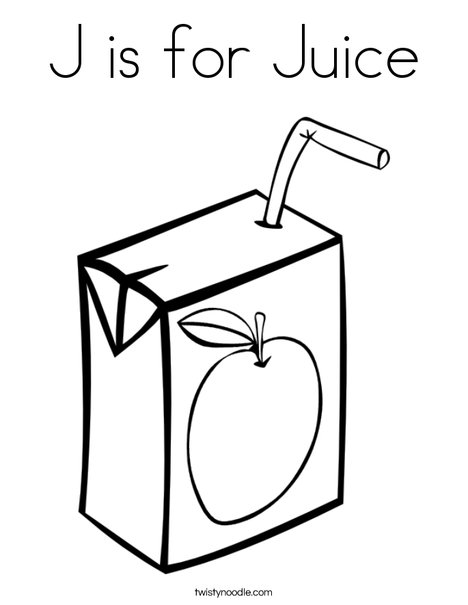 468x605 J Is For Juice Coloring Page