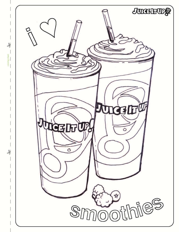 736x952 Smoothie Coloring Page Juice It Up Kids Print Out