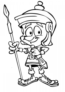 212x300 Julius Caesar And Brutus Ancient Rome Coloring Page