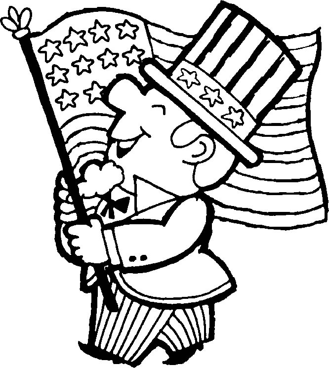 666x745 4th Of July Hat Coloring Pages