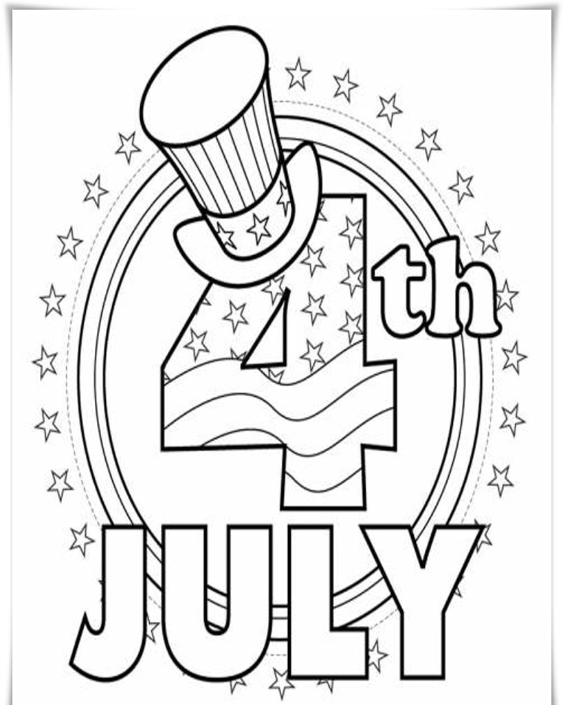 819x1025 4th Of July Coloring Pages For Preschoolers