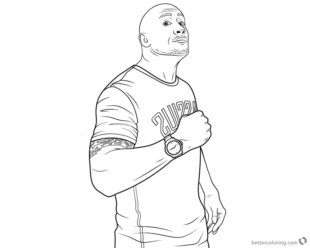 1000x800 Jumanji Welcome To The Jungle Coloring Pages Dwayne Johnson