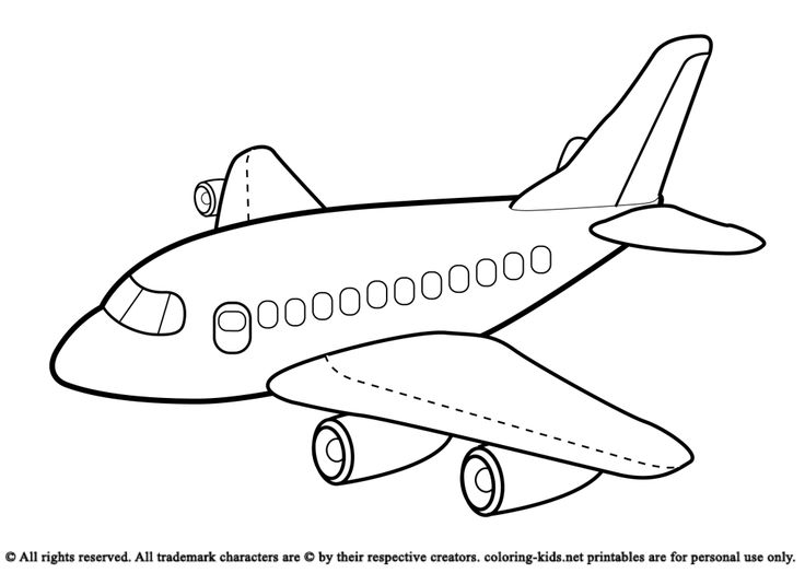 Jumbo Jet Coloring Page