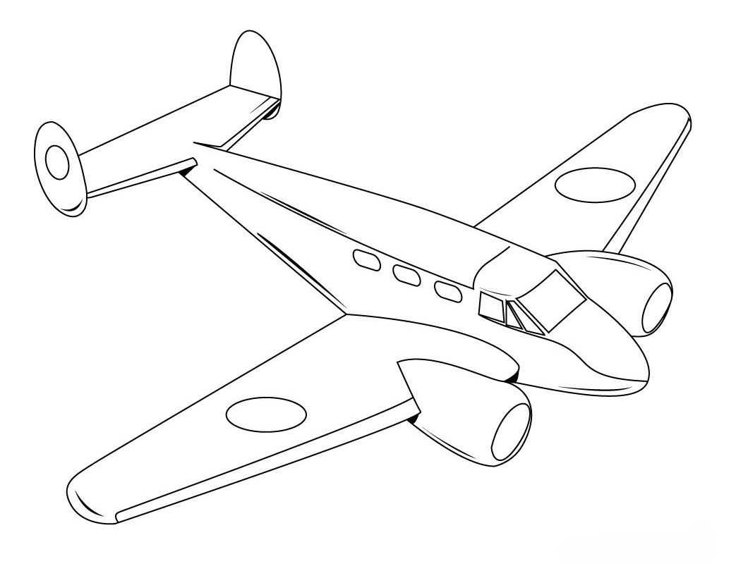 1060x820 43 Airplane Coloring Page Printable, Letter A Is For Airplane