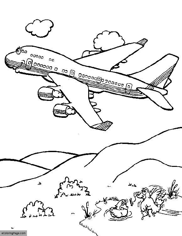 580x751 Jumbo Jet Printable Coloring Pages