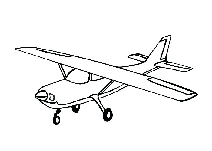 700x500 Plane Coloring Sheets