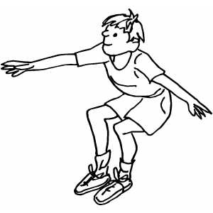 300x300 Long Jump Coloring Sheet