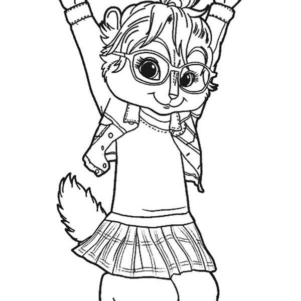 600x600 The Chipettes Coloring Pages Brittany The Chipettes Jump Coloring