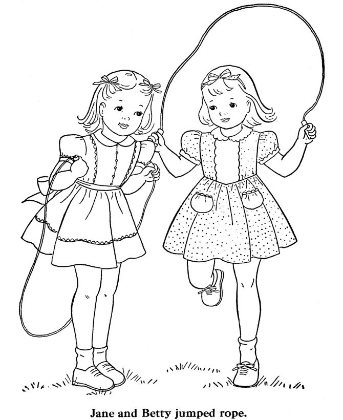 Jump Rope Coloring Pages