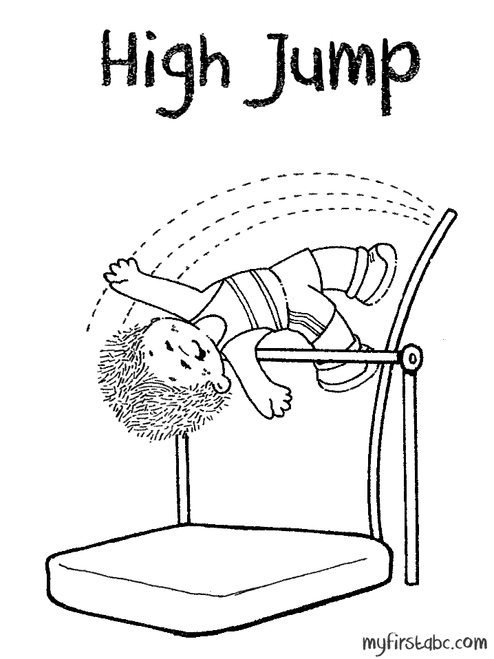 718x958 High Jump Coloring Page