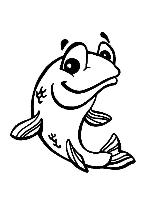 600x776 Smiling Bass Fish Coloring Pages Best Place To Color