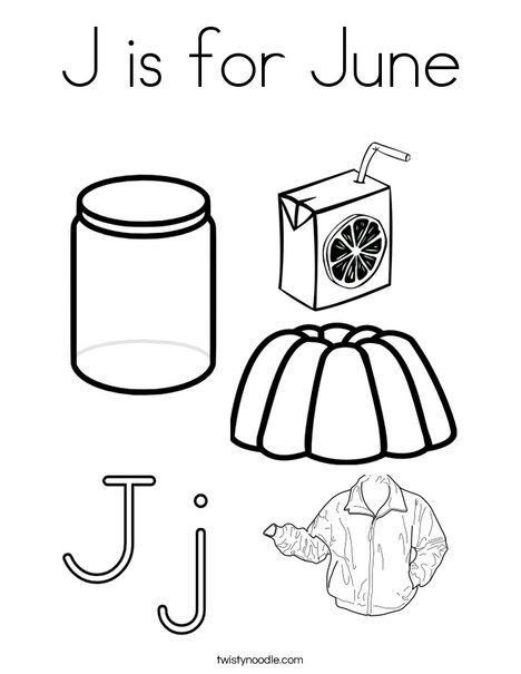 468x605 J Is For June Coloring Page
