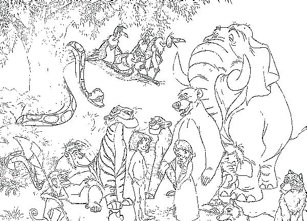 600x431 The Jungle Book Coloring Pages Khan Jungle Book Coloring Page
