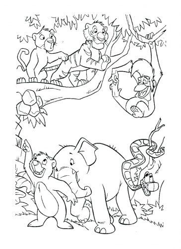 365x500 Coloring Pages Jungle Book Coloring Pages. Jungle Book Colouring