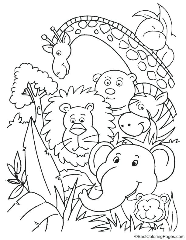 612x792 Jungle Coloring Page Jungle Printable Coloring Pages Jungle