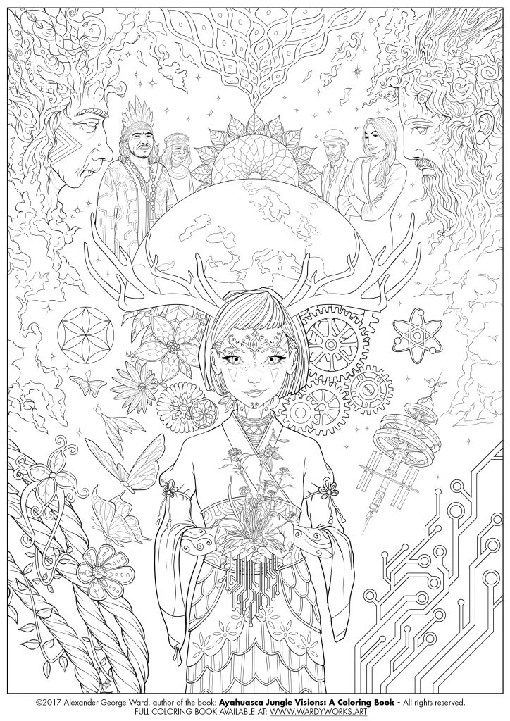 724x1024 Great Jungle Coloring Pages Wall Picture Unknown For Adults Free