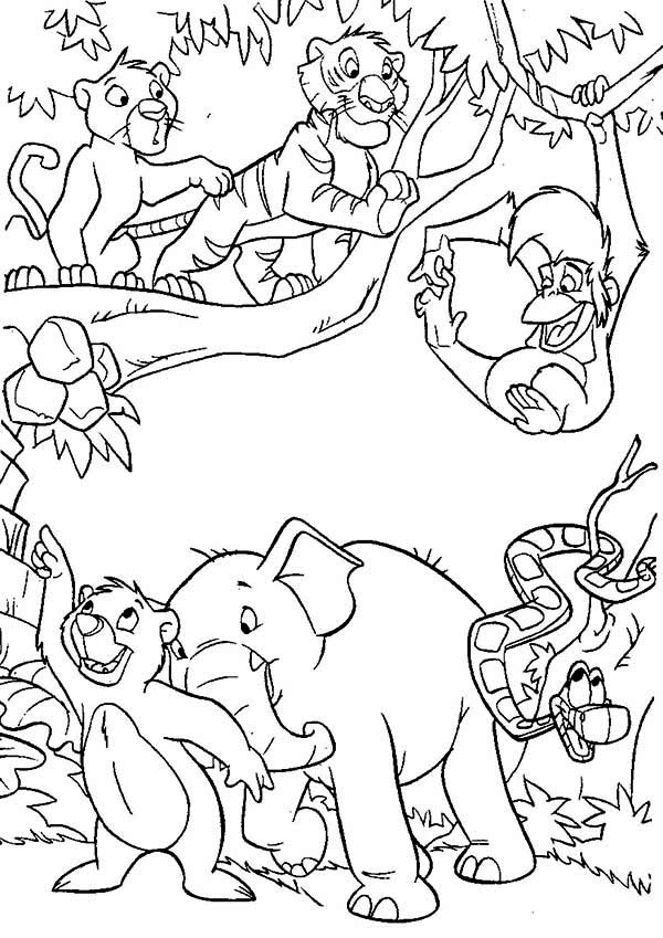 600x849 Jungle Coloring Pictures Jungle Book Coloring Pages Best Coloring