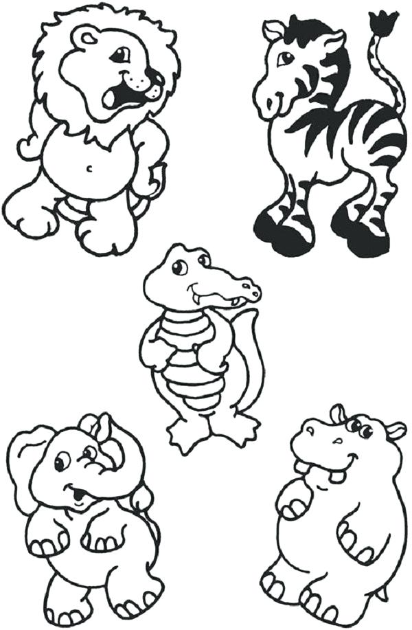 600x917 And And Jungle Animals Coloring Page Free To Print Out Printable