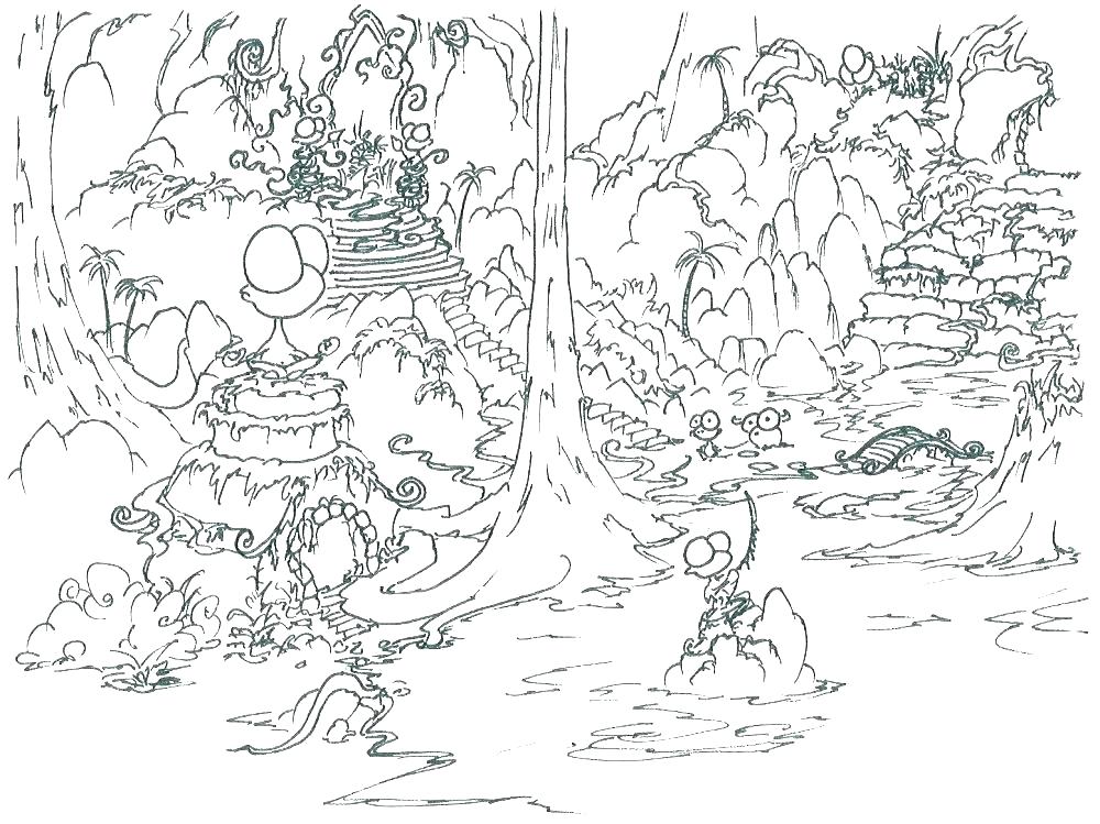 1000x749 Jungle Junction Coloring Pages Jungle Coloring Page Jungle