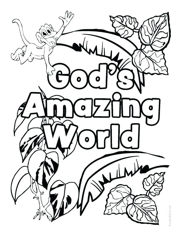 618x800 Colouring Pages Jungle Scene