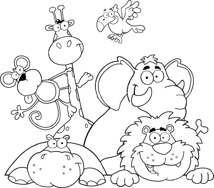 687x602 Jungle Coloring Page Jungle Bird Parrot Coloring Pages Printable