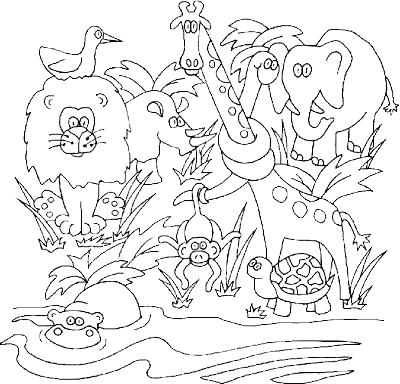 400x384 Jungle Coloring Pages Free S Free Jungle Themed Coloring Pages
