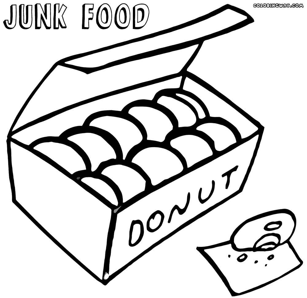 Junk Food Coloring Pages