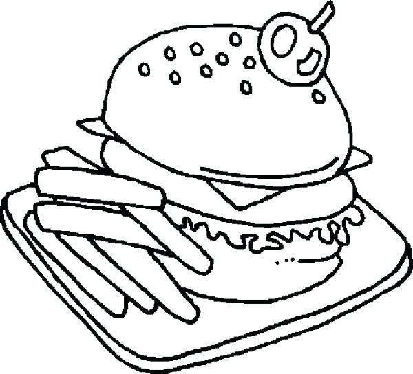 600x544 Good Fast Food Coloring Pages Or Junk Food Coloring Pages 14 Fast