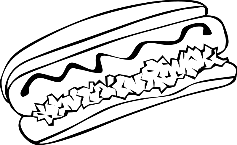 800x492 School Junk Food Colouring Pages