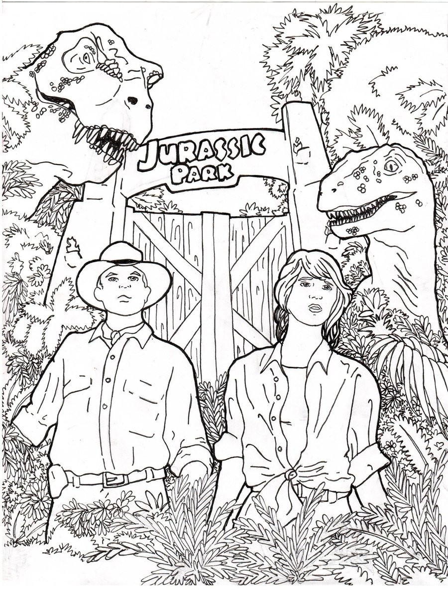 Jurassic Park Coloring Pages T Rex