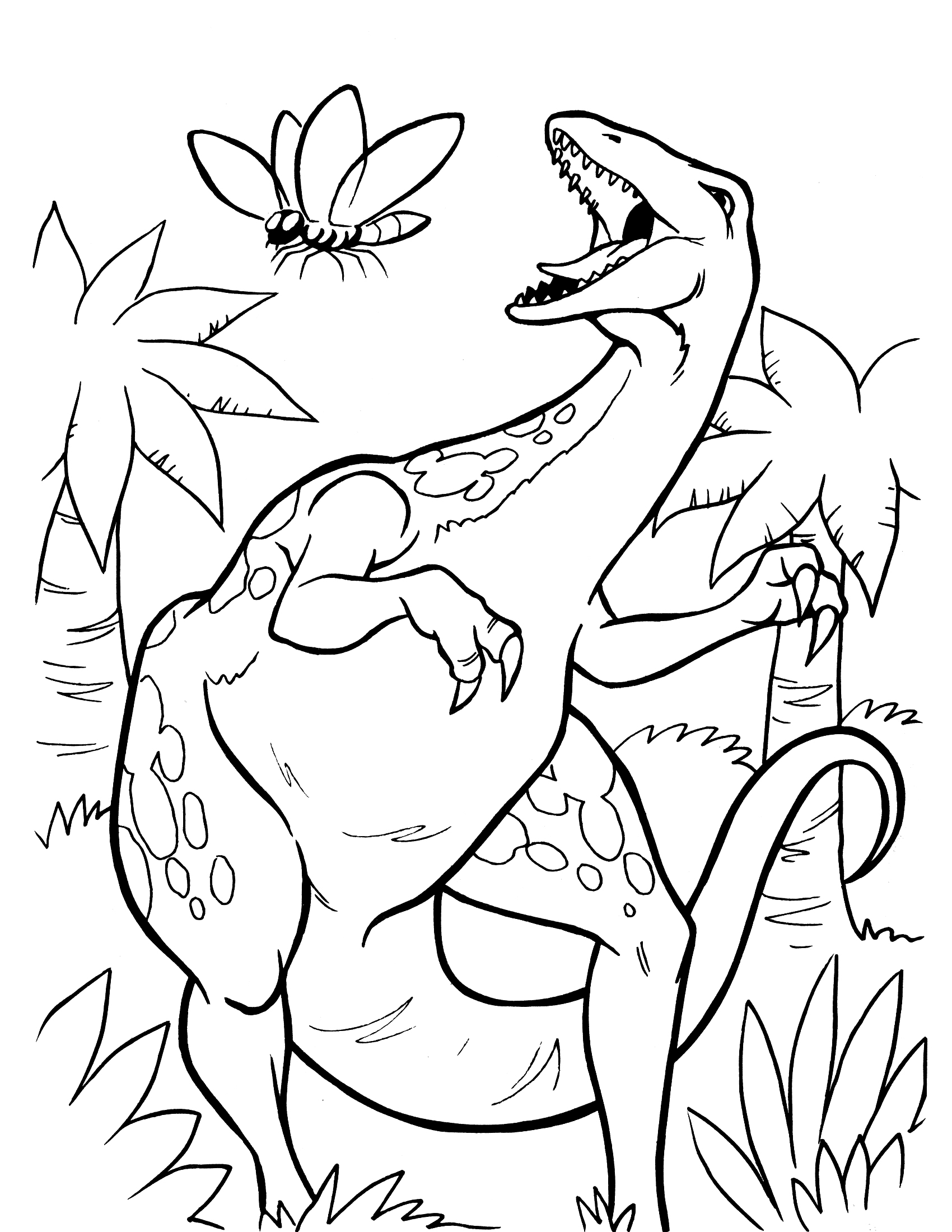 1700x2200 Jurassic Park T Rex Coloring Pages T Rex Co