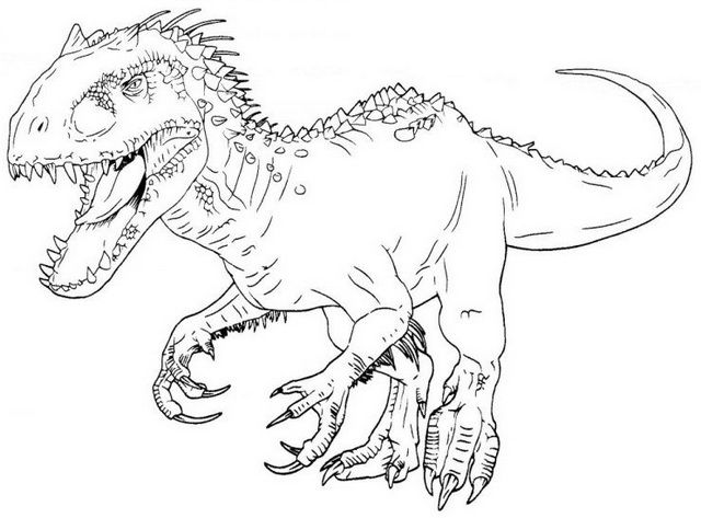 Jurassic World Coloring Pages Indominus Rex