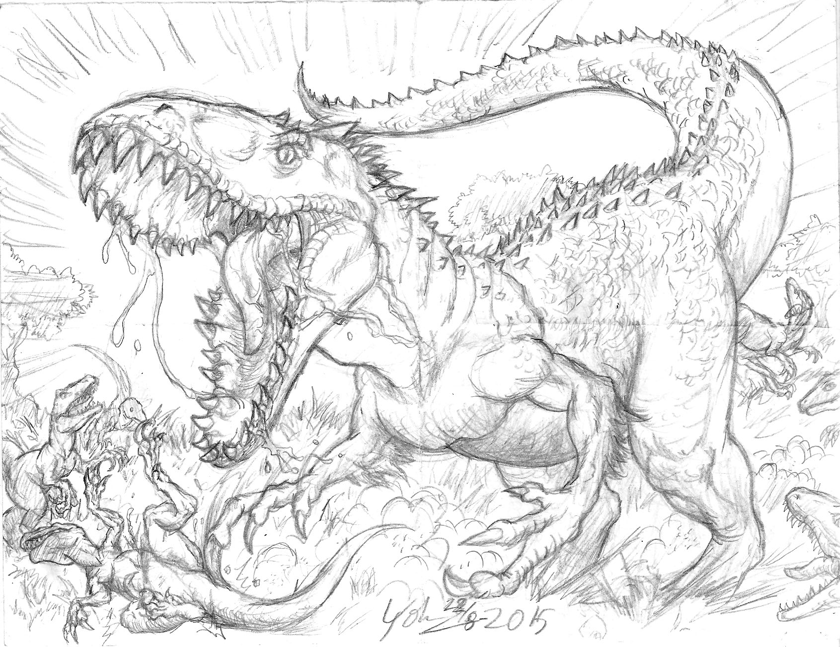 1691x1303 New Indominus Rex Coloring Pages Coloringfun