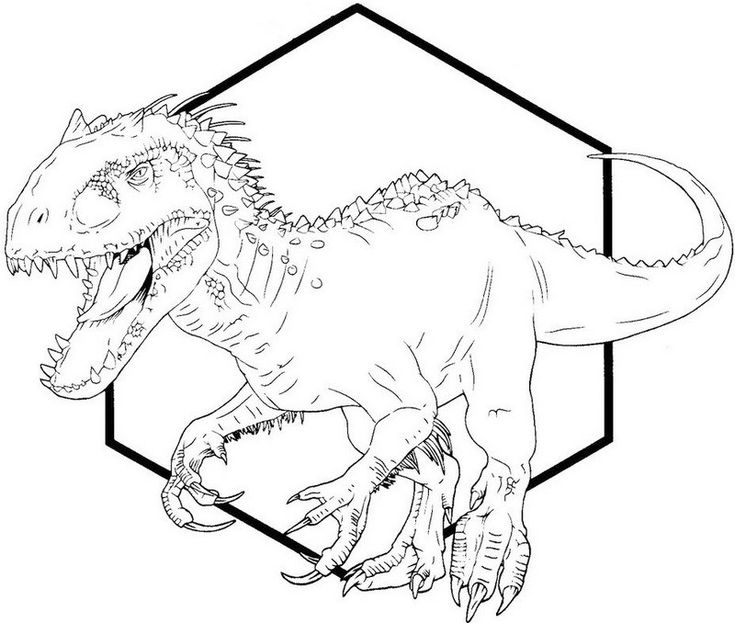 Jurassic World Indominus Rex Coloring Pages