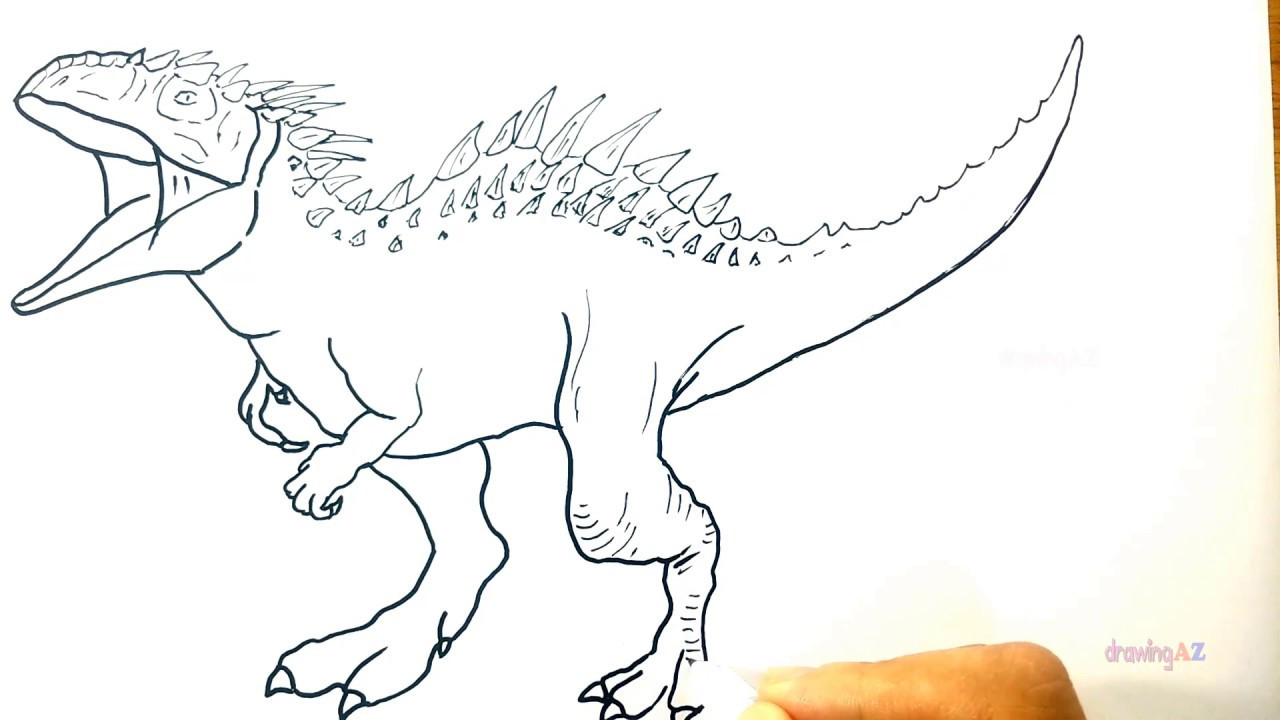1280x720 Dinosaur Jurassic Park Indominus Rex Coloring Page Remarkable