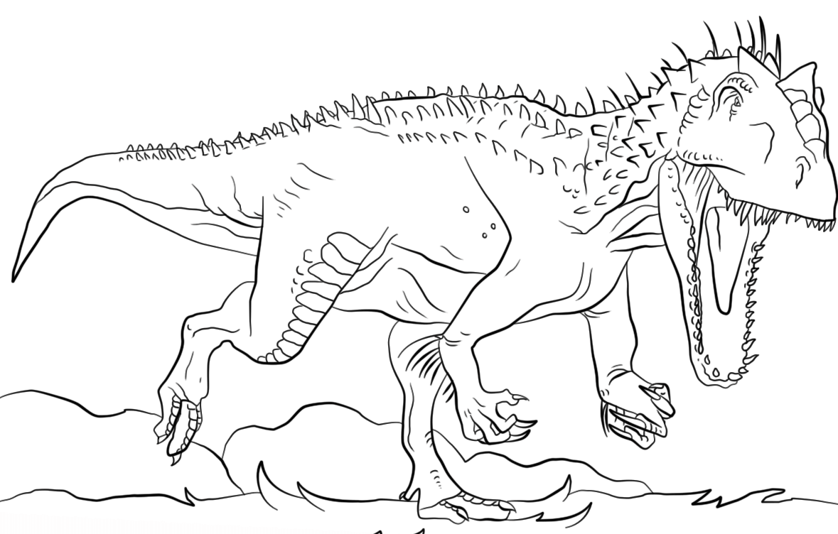 1179x752 Dinosaurs Color Pages Indominus Rex And T From Jurassic World