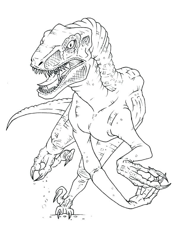 600x778 Velociraptor Coloring Sheets Kids Coloring Coloring Page Free