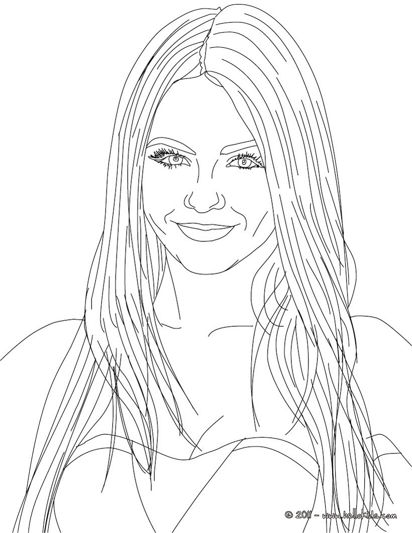 820x1060 Victoria Justice, American Singer Coloring Pages