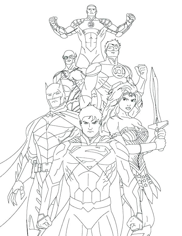 600x776 Young Justice Coloring Pages Justice League Coloring Page Best